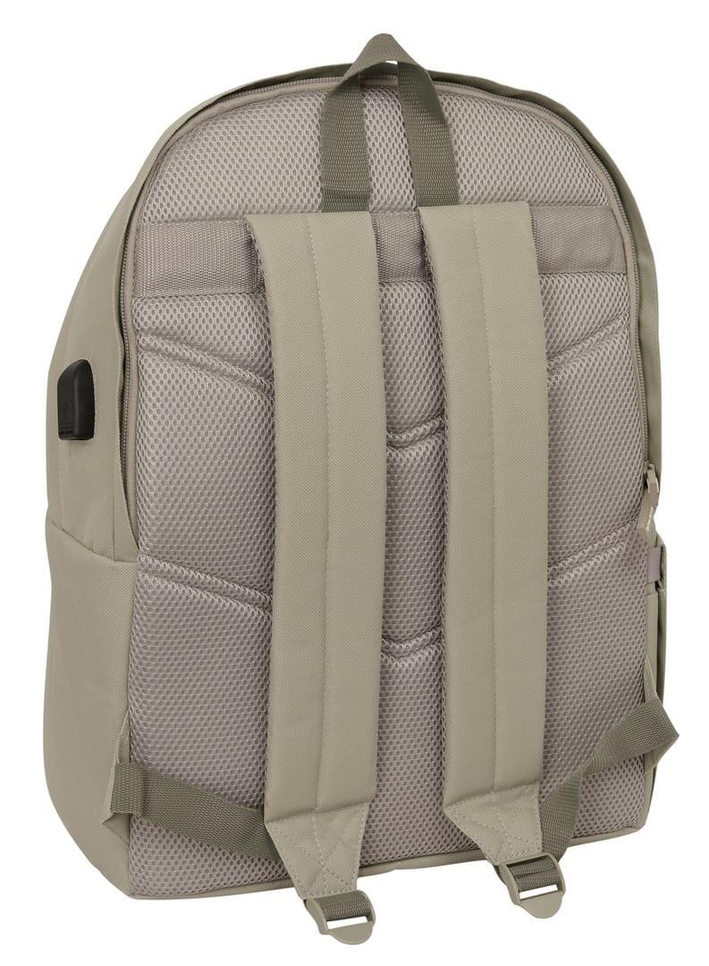 Mochila Spagnolo Taupe para Adultos, para Laptop de 15,6", com USB, Bege 2/6