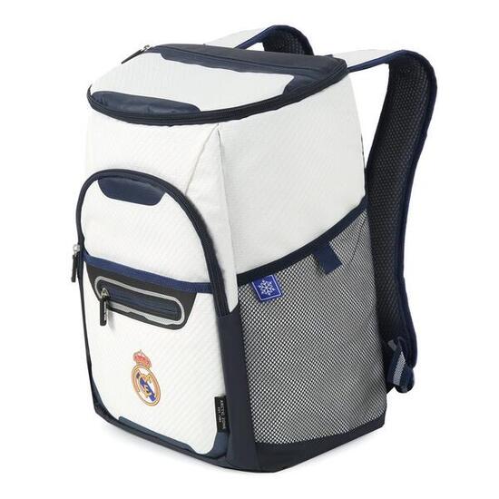 Sac à dos thermique Real Madrid Ripstop pour adultes avec poche avant, blanc