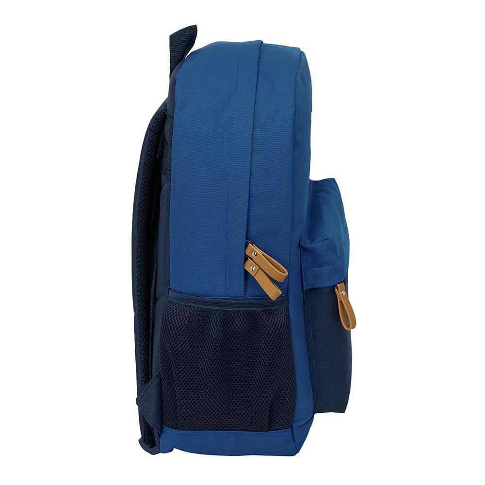 Mochila escolar infantil com estampa de polvo, adaptável a carrinhos, com bolso 3/3