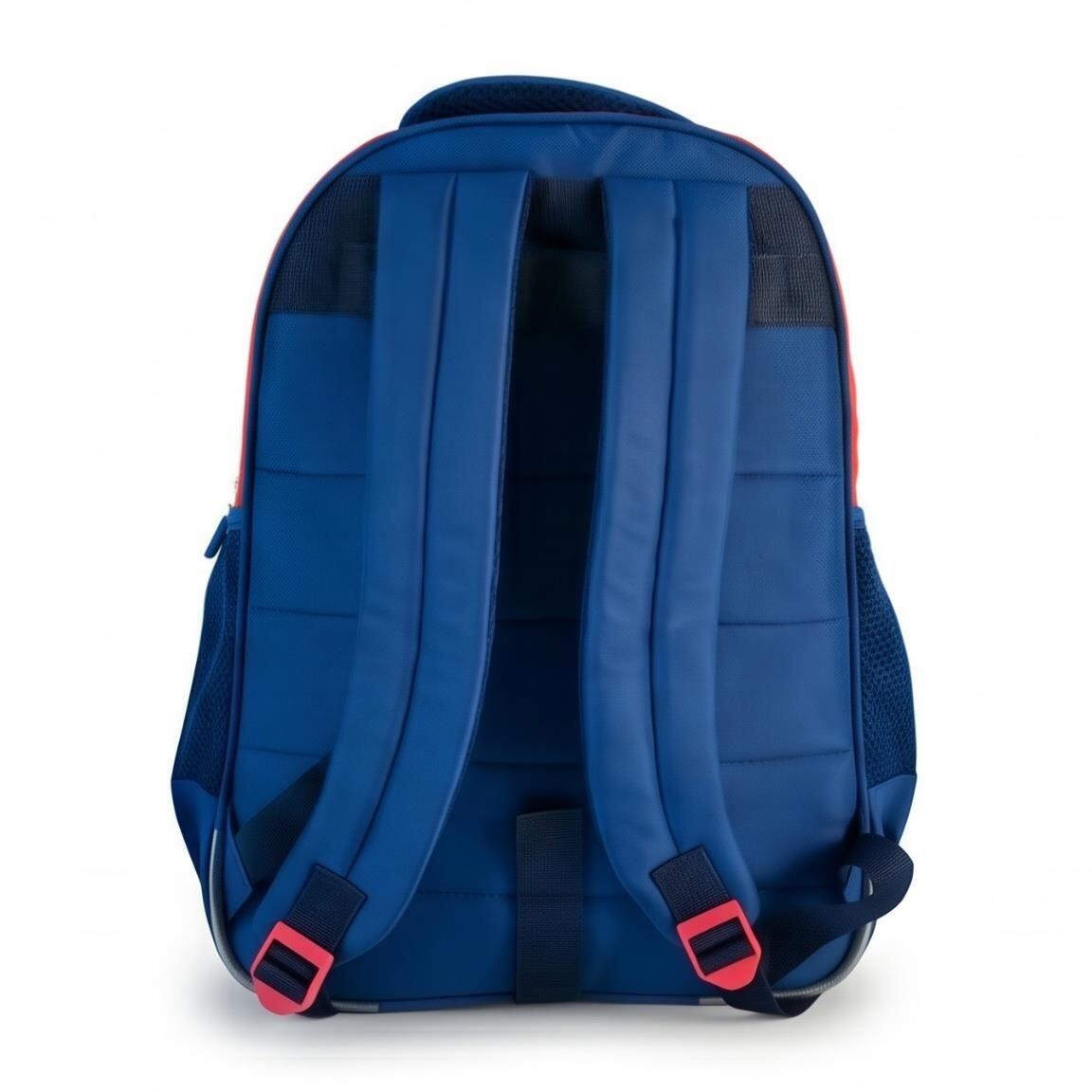 Mochila Escolar Infantil Spiderman de Poliéster con Bolsillo Frontal Azul y Roja 2/6