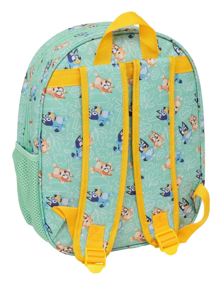 Mochila infantil Bluey 3D com porta-garrafa e alças acolchoadas, verde menta 2/3