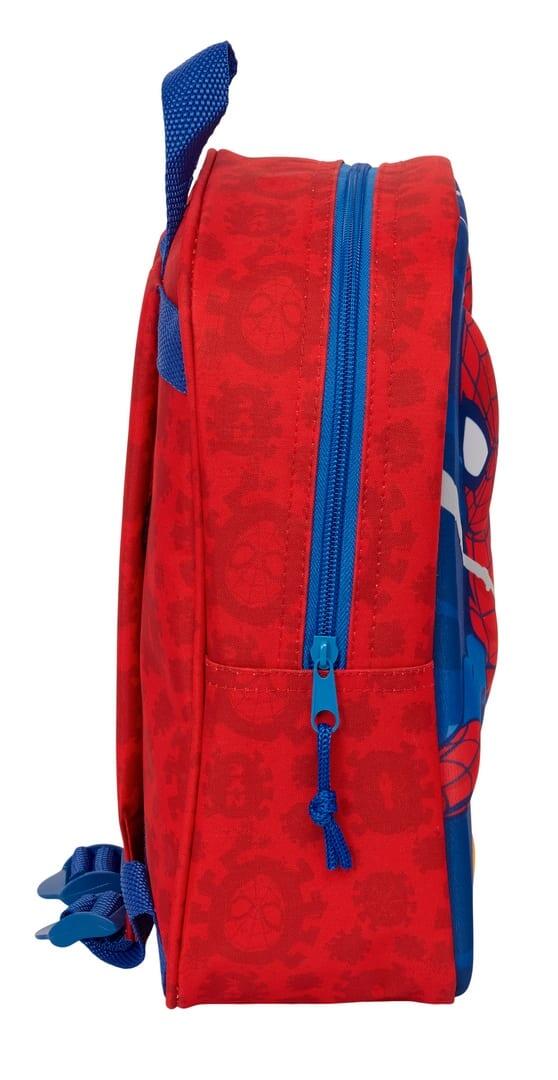 Zainetto 3D di Spiderman per bambini con cerniera blu e rossa 3/3