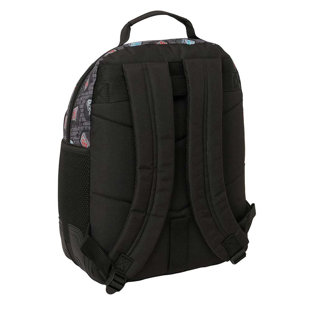 Sac à dos scolaire Minecraft pour enfants, adaptable à une valise à roulettes 2/3