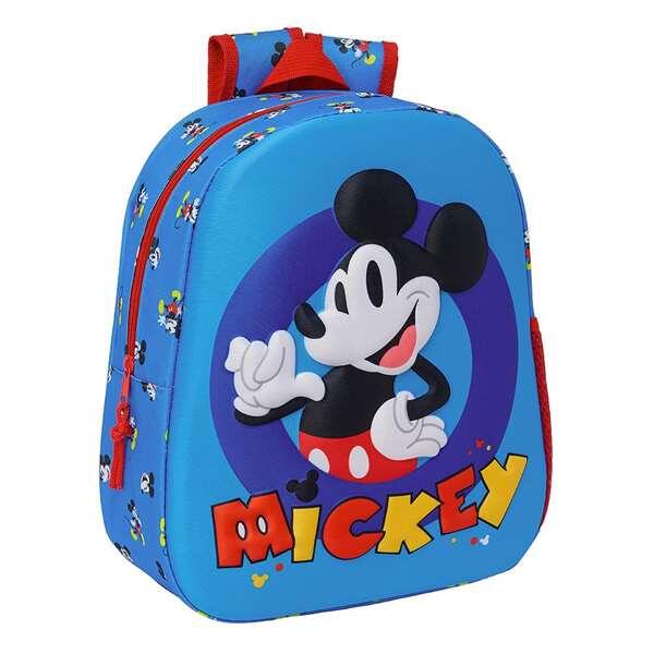 Mochila 3D do Mickey Mouse para crianças com porta-garrafa e alças acolchoadas 3/6