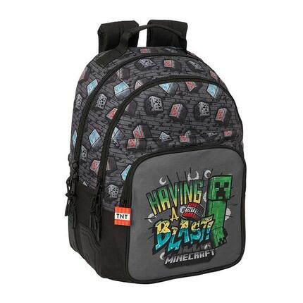 Sac à dos scolaire Minecraft pour enfants avec roulettes et porte-bouteille