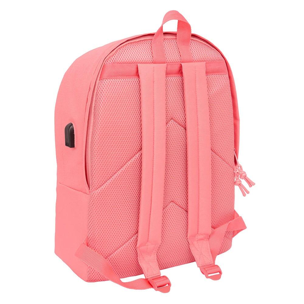 Zaino per laptop da adulto FC Barcelona con porta USB e tasca frontale - Corallo 2/6