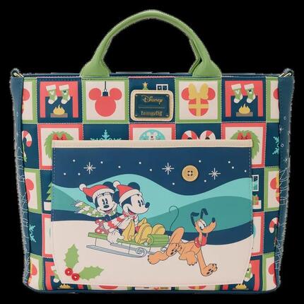 Sac cabas Stitch pour adulte avec bandoulière réglable en polyuréthane vert