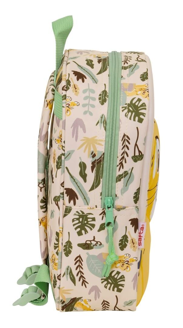 Mochila infantil 3D do Rei Leão com zíper, bege e verde. 3/3