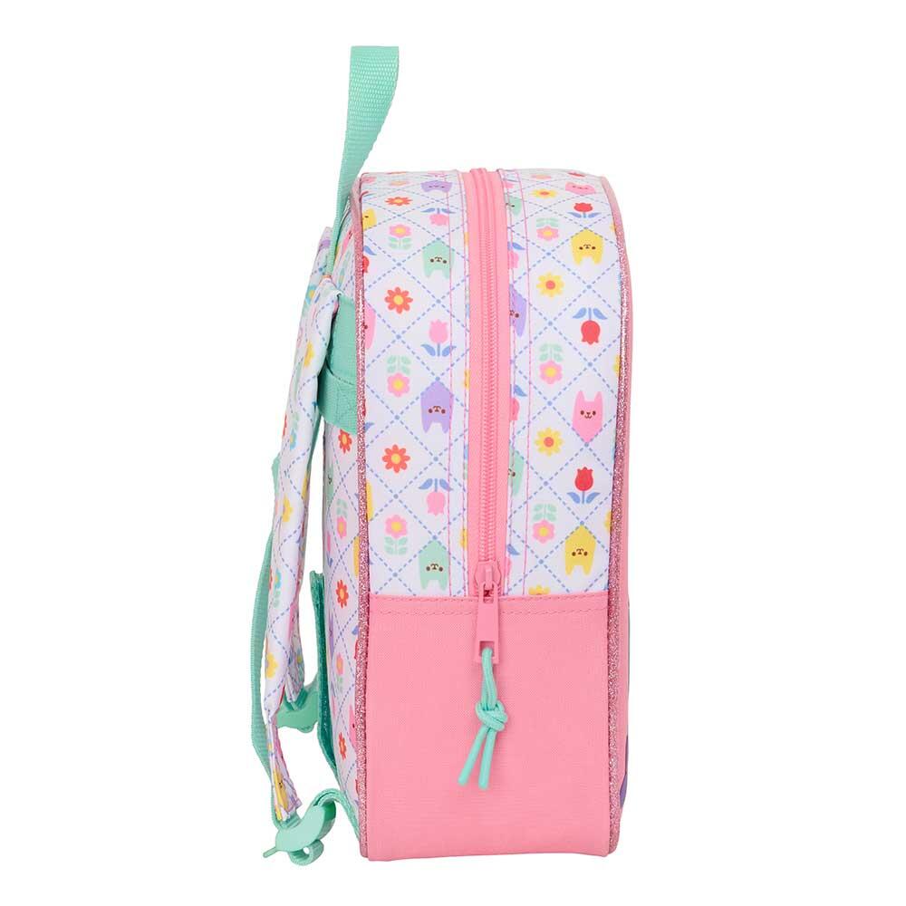 Mochila infantil Gabby's Dollhouse, adaptável a carrinho com zíper, rosa 3/3