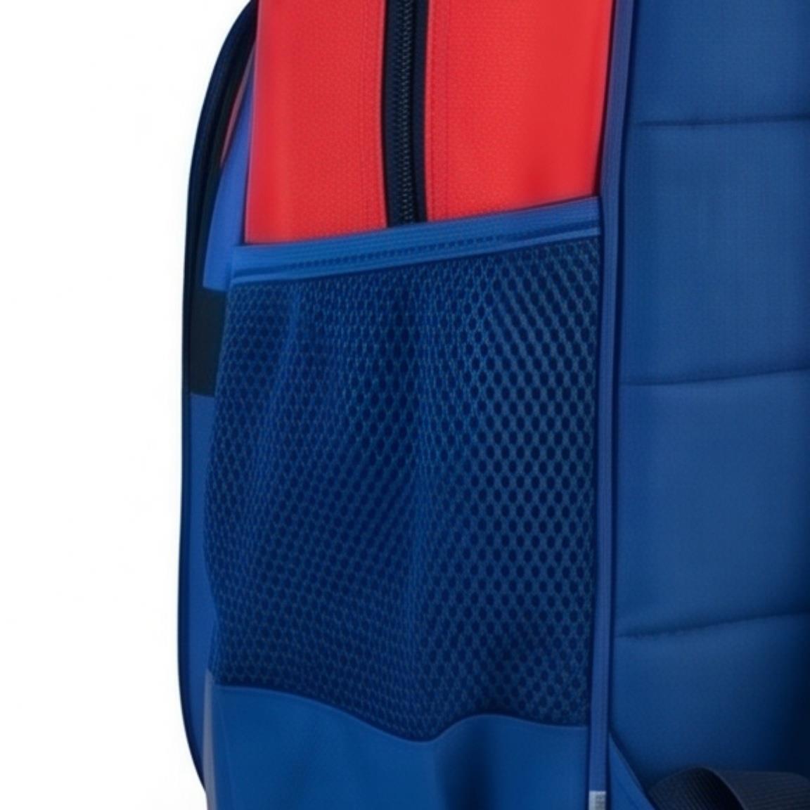 Mochila Escolar Infantil Spiderman de Poliéster con Bolsillo Frontal Azul y Roja 4/6
