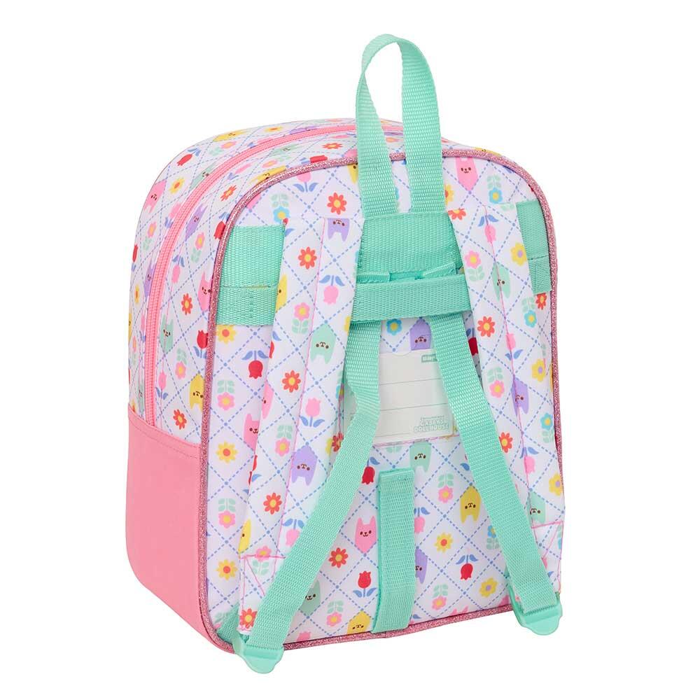 Mochila infantil Gabby's Dollhouse, adaptável a carrinho com zíper, rosa 2/3