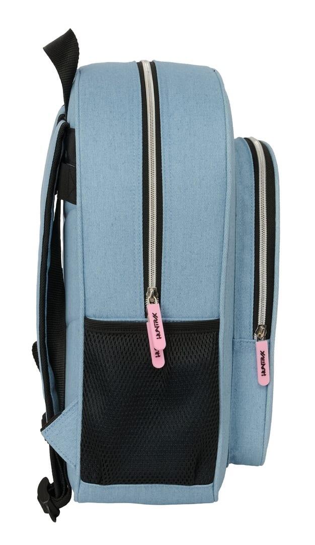 Mochila escolar infantil K-Pop Demon Hunters com bolso frontal azul 3/3