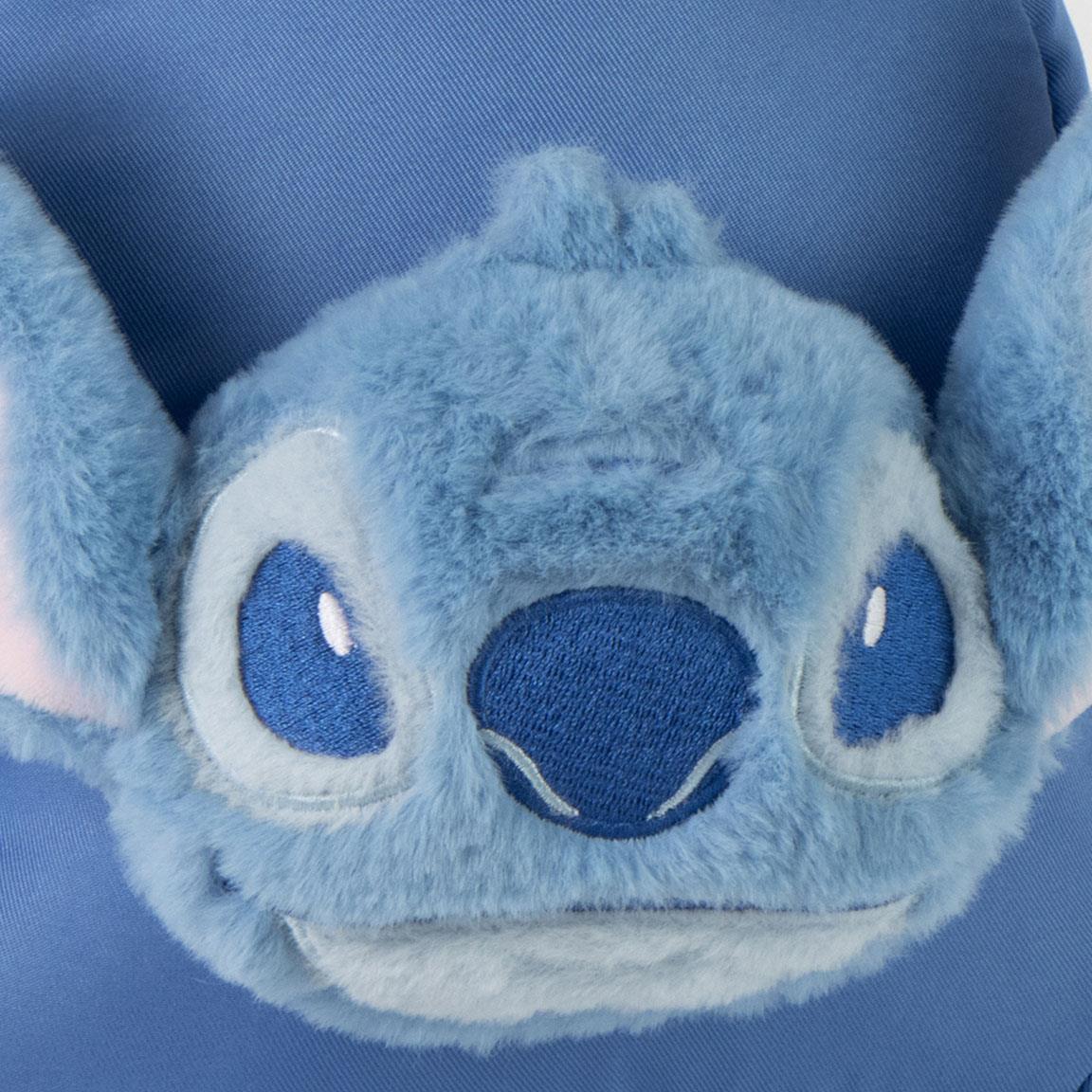 Mochila infantil Stitch em poliéster com brinquedo de pelúcia, azul 3/5