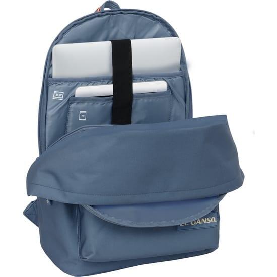 Mochila El Ganso Basics para Laptop Adulto com Porta USB e Bolso Frontal - Azul 5/5