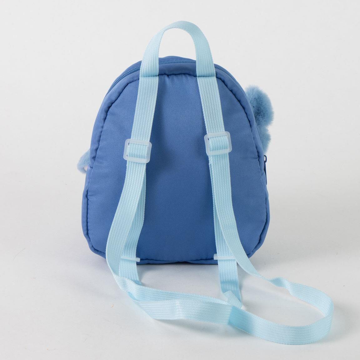 Mochila infantil Stitch em poliéster com brinquedo de pelúcia, azul 2/5
