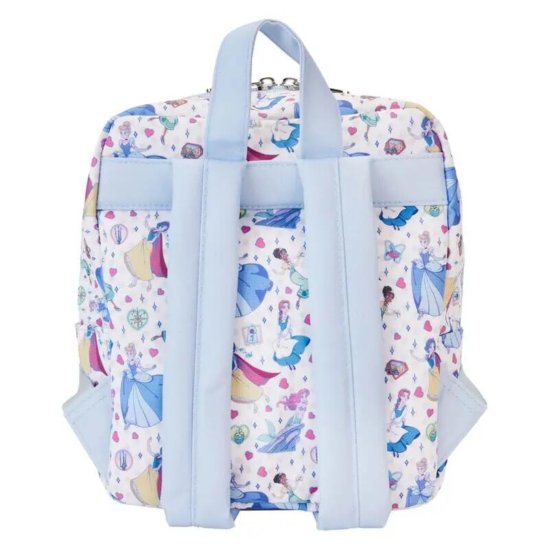 Zaino da principessa in nylon per bambine con tasca frontale multicolore 4/4