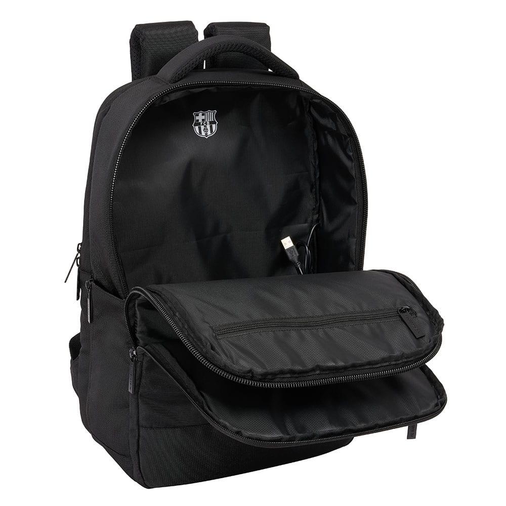Zaino per laptop da adulto FC Barcelona con porta USB e porta borraccia - Nero 6/7