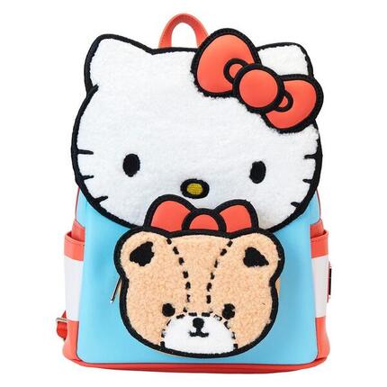 Sac à dos Hello Kitty pour enfant en similicuir rouge avec bretelles réglables