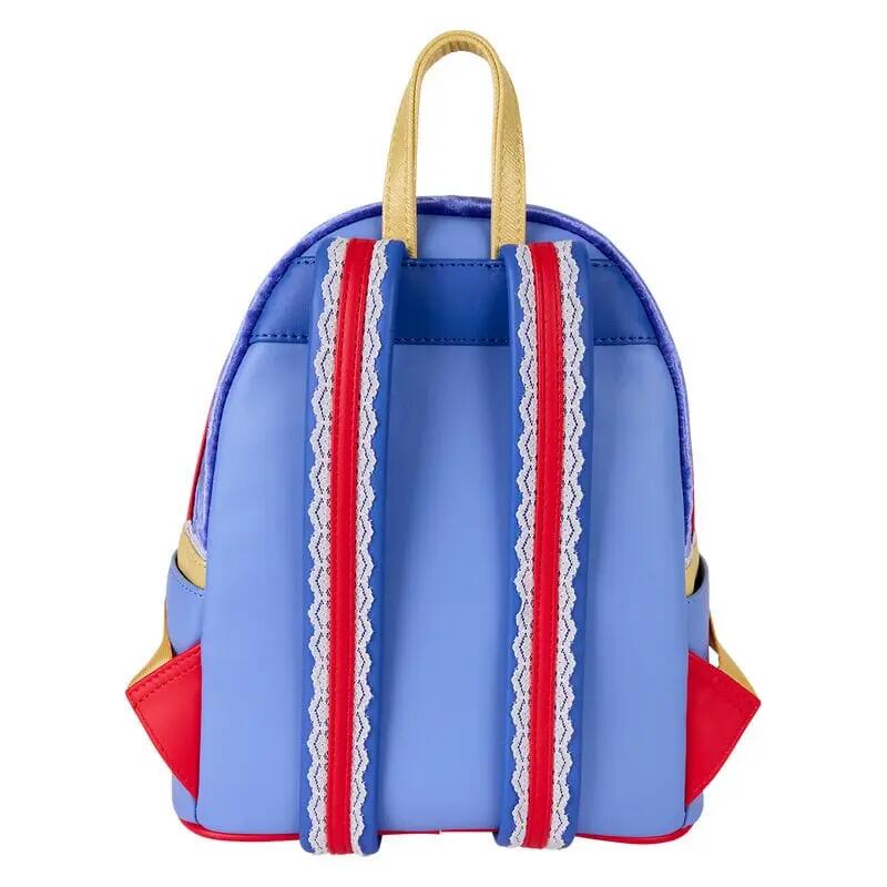 Zainetto mini in velluto bianco neve per adulti con spallacci regolabili - Blu 2/3