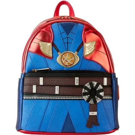 Mochila Escolar Infantil Avengers de Poliéster con Bolsillo Frontal Roja y Azul