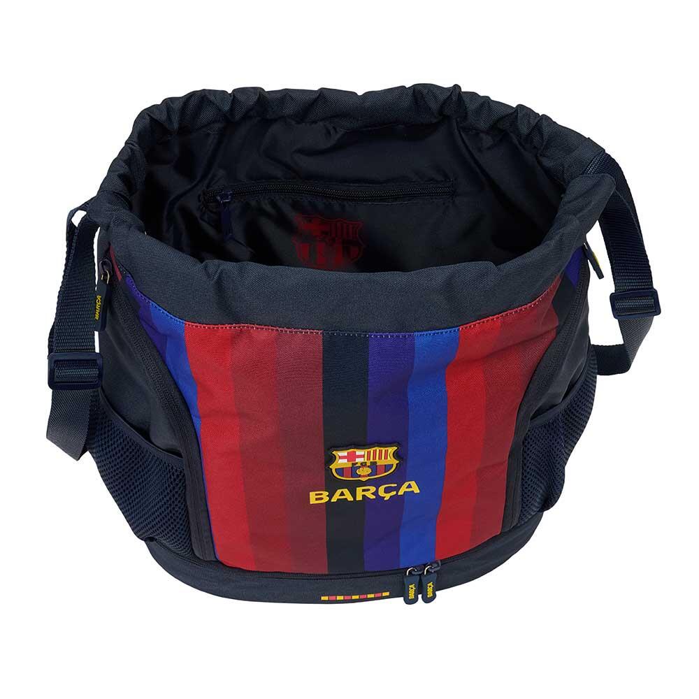 Mochila infantil FC Barcelona com cordão, porta-garrafa e zíper - Azul 4/4