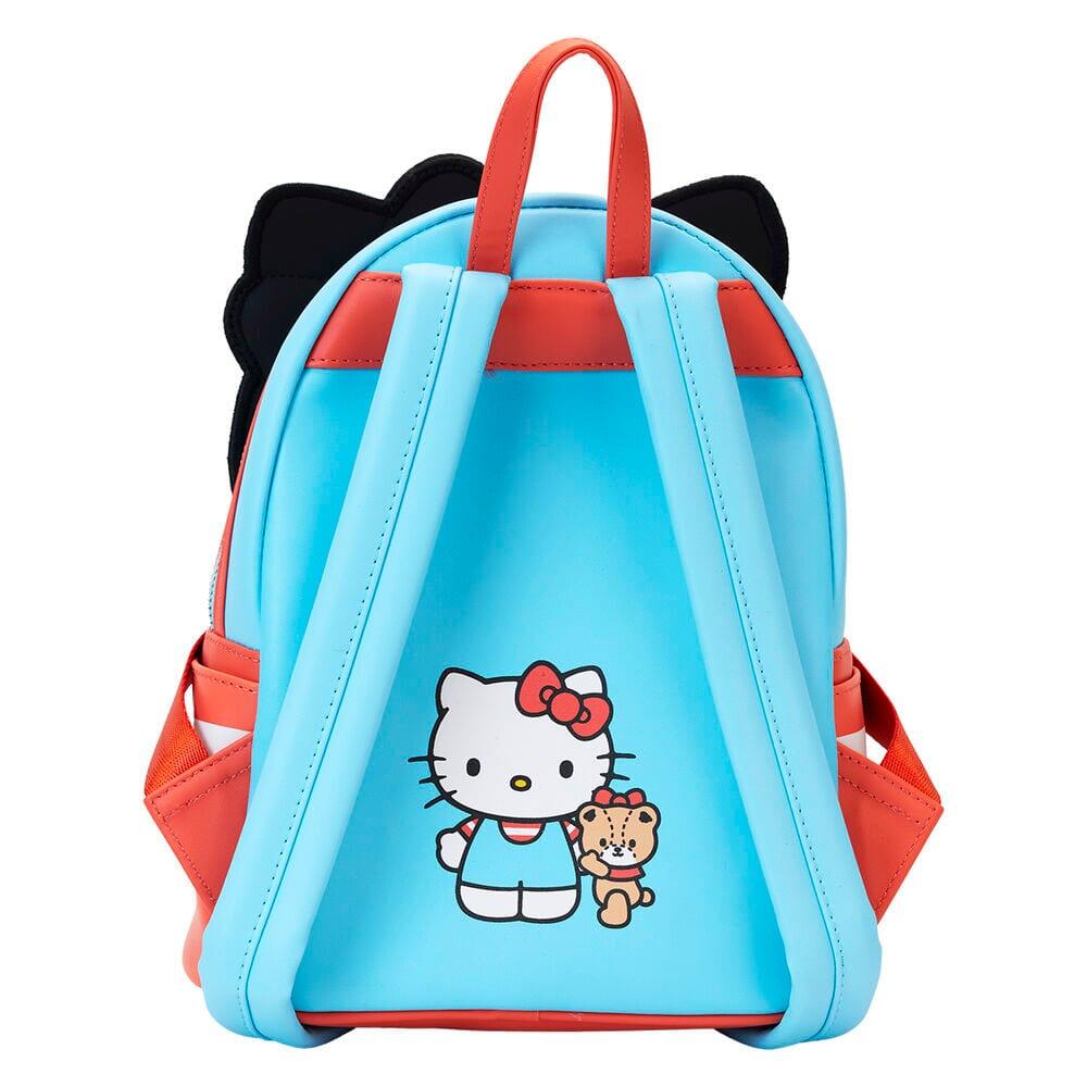 Mochila infantil Hello Kitty com alças ajustáveis ​​em couro vegano azul e 4/4