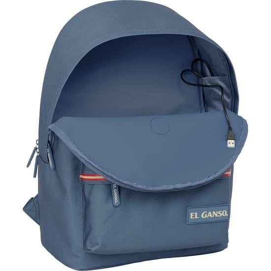 Mochila El Ganso Basics para Laptop Adulto com Porta USB e Bolso Frontal - Azul 4/5