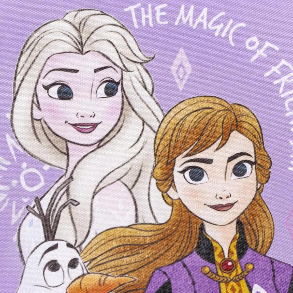 Mochila escolar infantil Frozen com costas acolchoadas e porta-garrafa, lilás 7/7