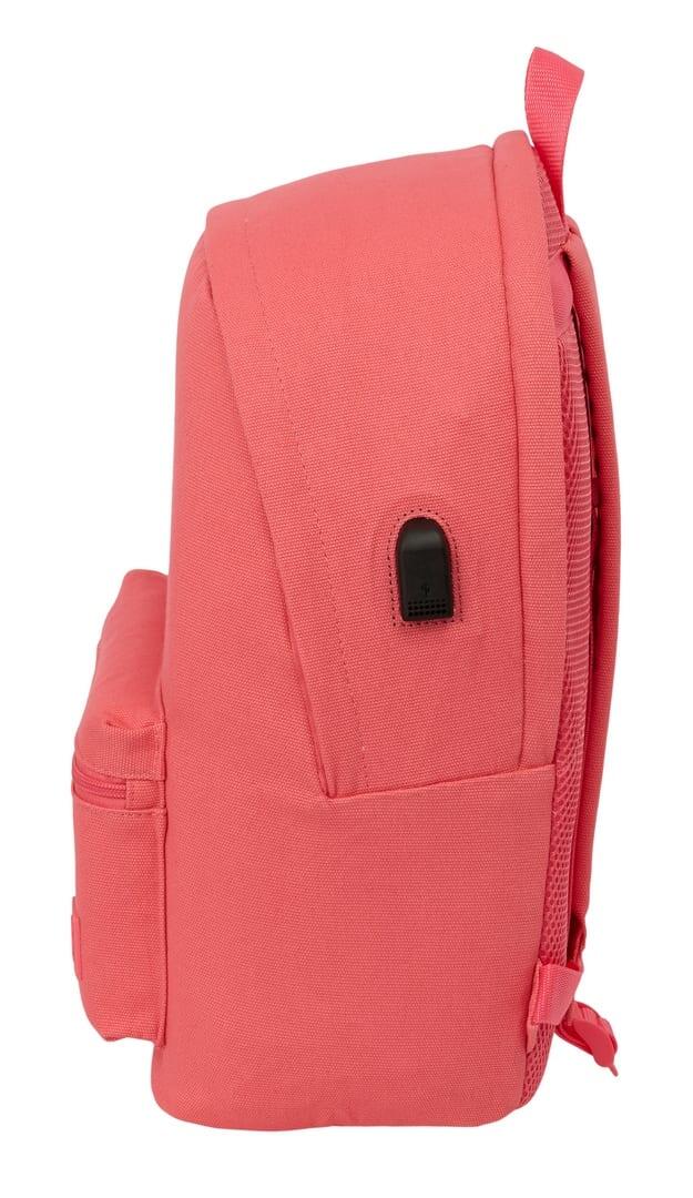 Mochila Marsala para adultos com porta USB e bolso frontal para laptop de 15,6". 3/6