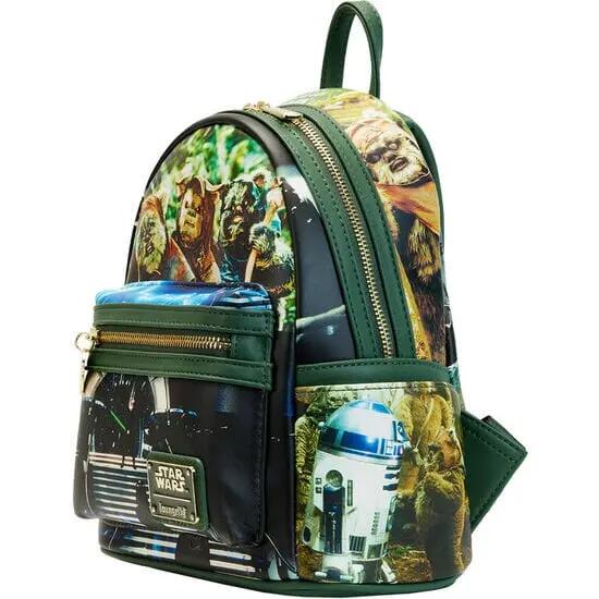 Zaino da adulto Star Wars in ecopelle con spallacci regolabili - Verde 2/3