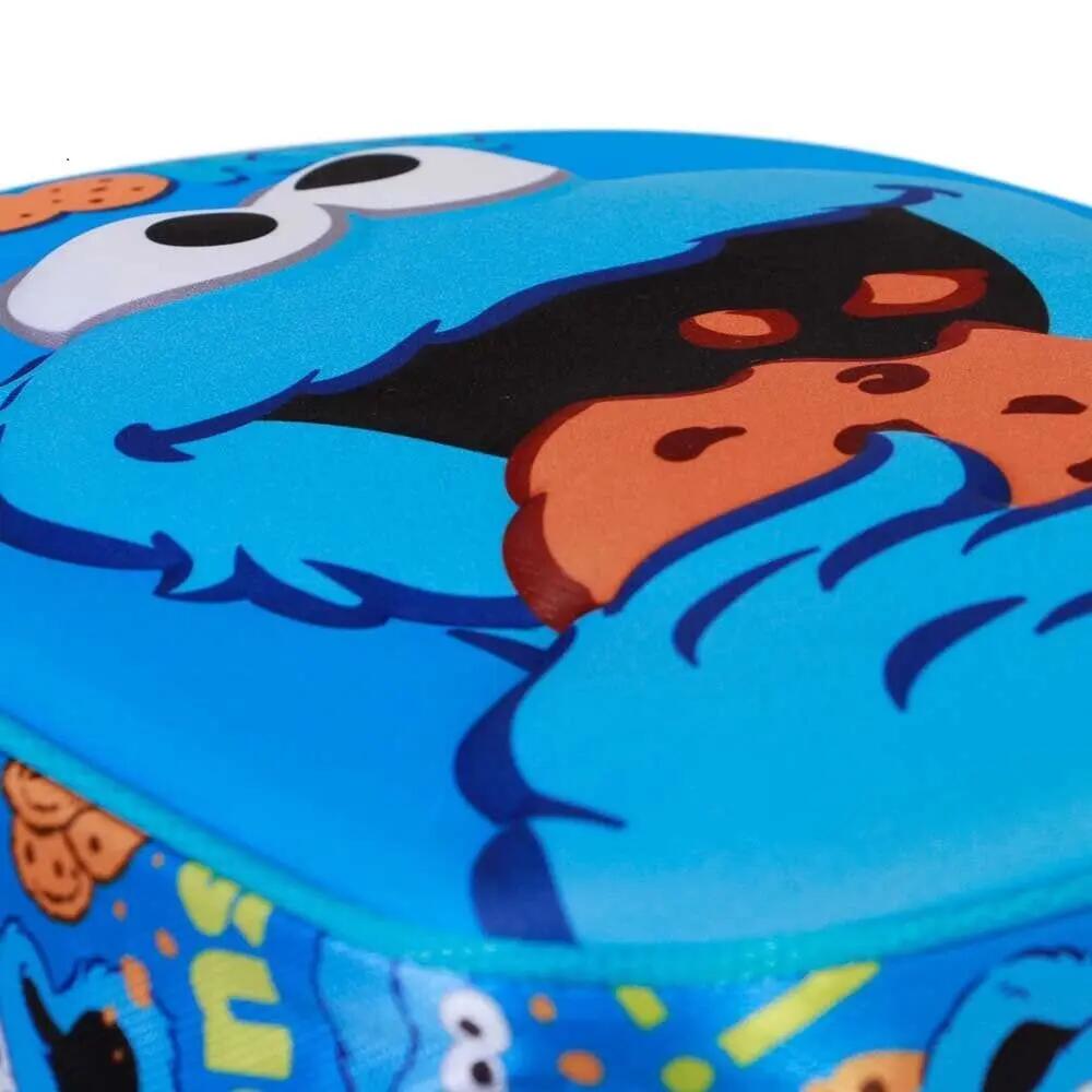 Zaino per bambini Cookie Monster 3D con inserti laterali in rete - Blu 3/4