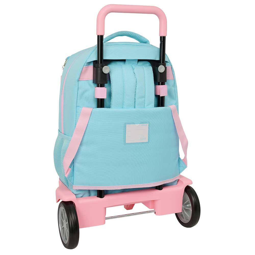 Mochila escolar infantil Munich Sky com rodas e bolso frontal, azul 2/3