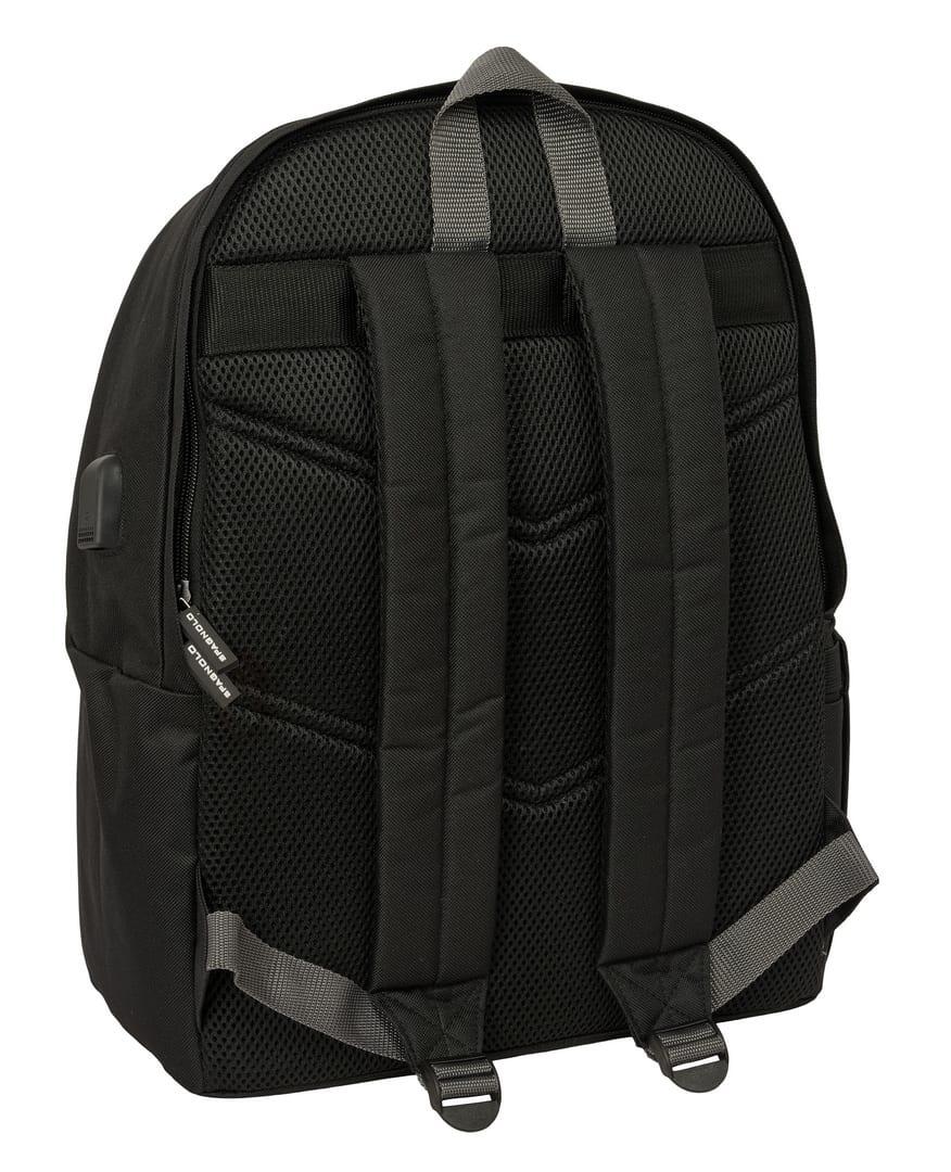 Mochila Spagnolo para laptop de 15,6" com USB e bolso, preta. 2/6