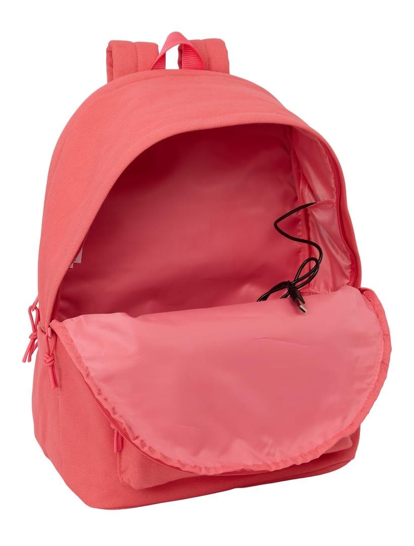 Mochila Marsala para adultos com porta USB e bolso frontal para laptop de 15,6". 5/6
