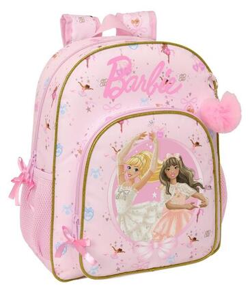 Sac à dos Barbie 3D pour enfants avec porte-bouteille et bretelles rembourrées