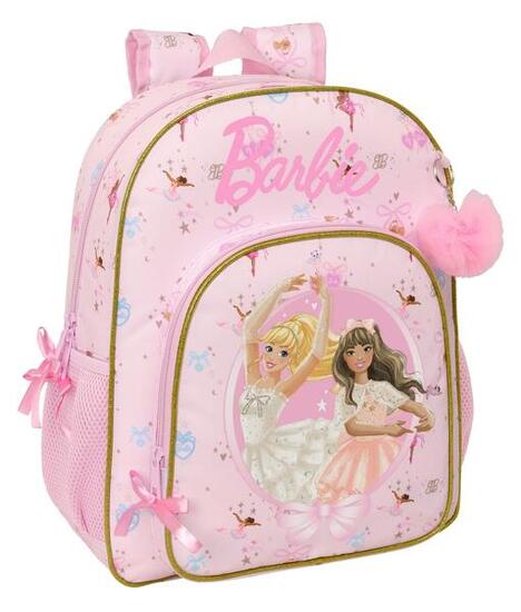 Sac à dos scolaire Barbie Ballet pour enfants, adaptable à une valise à