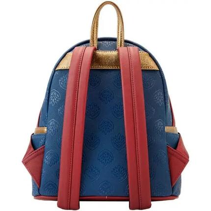 Mochila Escolar Infantil Avengers de Poliéster con Bolsillo Frontal Roja y Azul