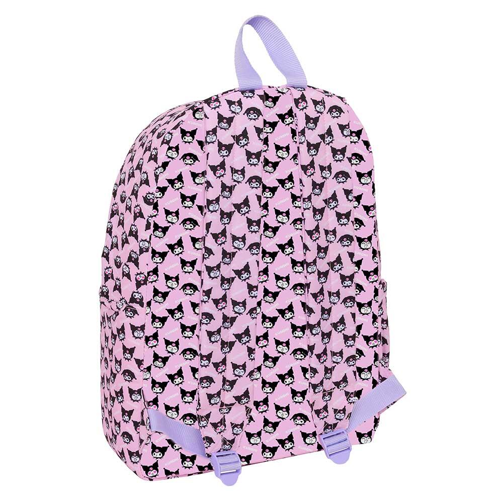 Mochila infantil Kuromi para laptop de 14,1" com bolso frontal, rosa. 2/4