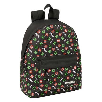 Sac à dos scolaire Minecraft pour enfants avec roulettes et porte-bouteille