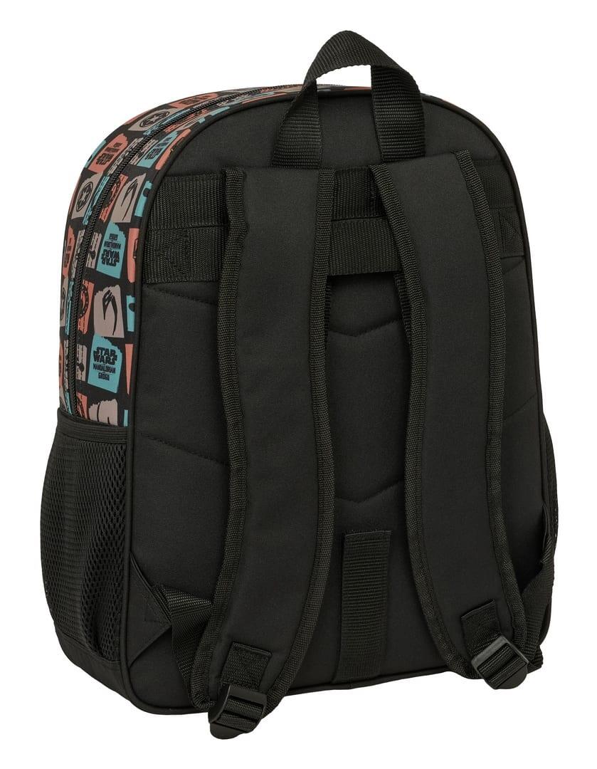 Mochila escolar infantil Mandalorian & Grogu adaptável a carros pretos 2/3