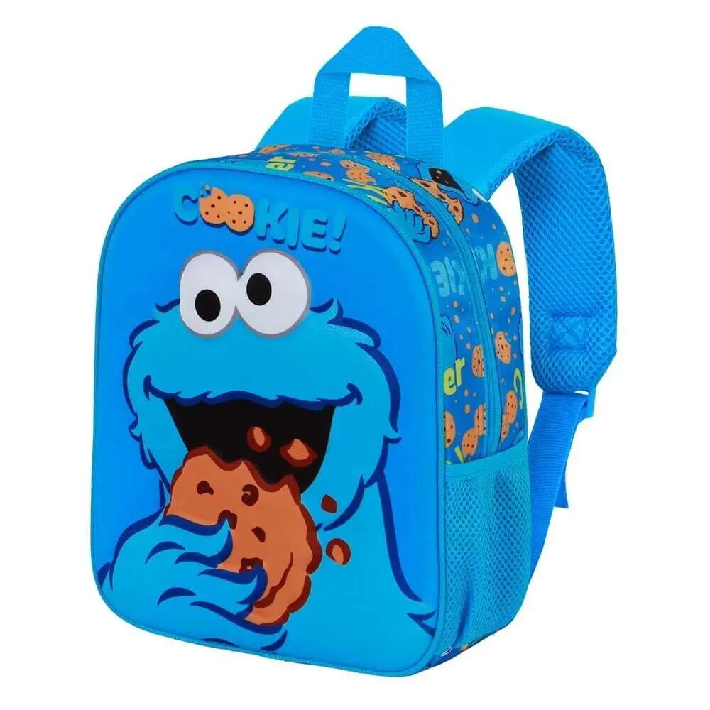 Zaino per bambini Cookie Monster 3D con inserti laterali in rete - Blu 4/4