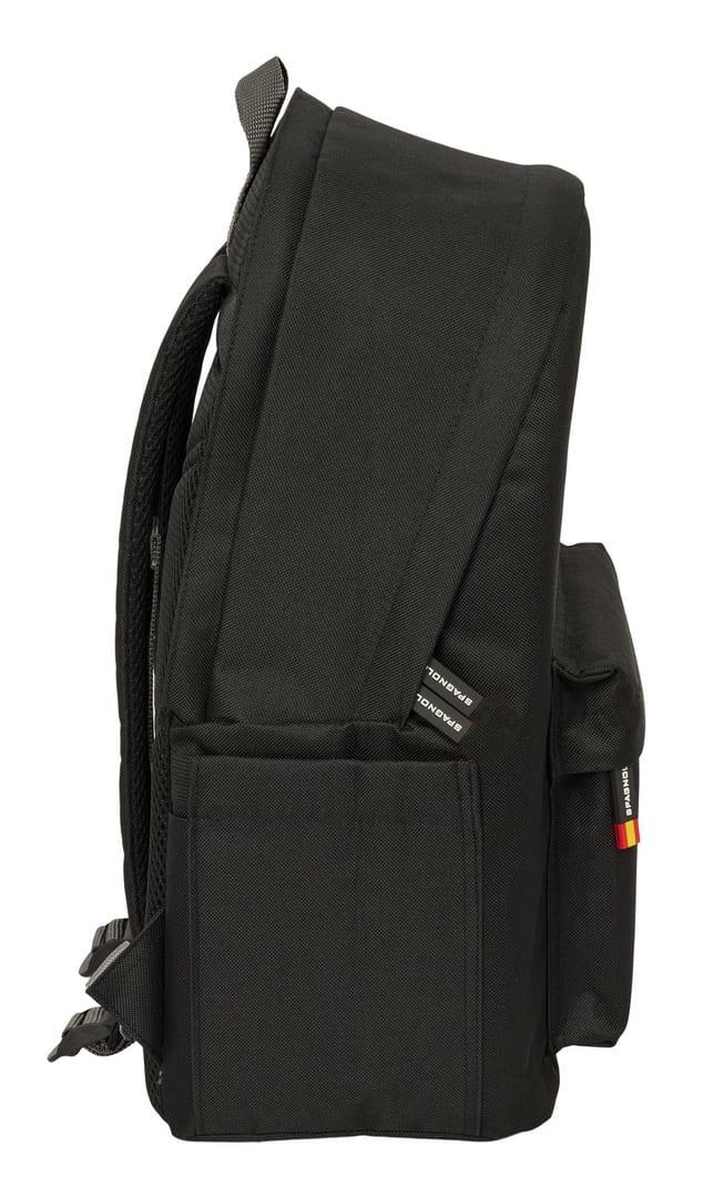 Mochila Spagnolo para laptop de 15,6" com USB e bolso, preta. 4/6