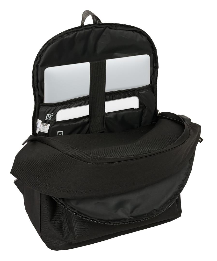 Mochila Spagnolo para laptop de 15,6" com USB e bolso, preta. 6/6