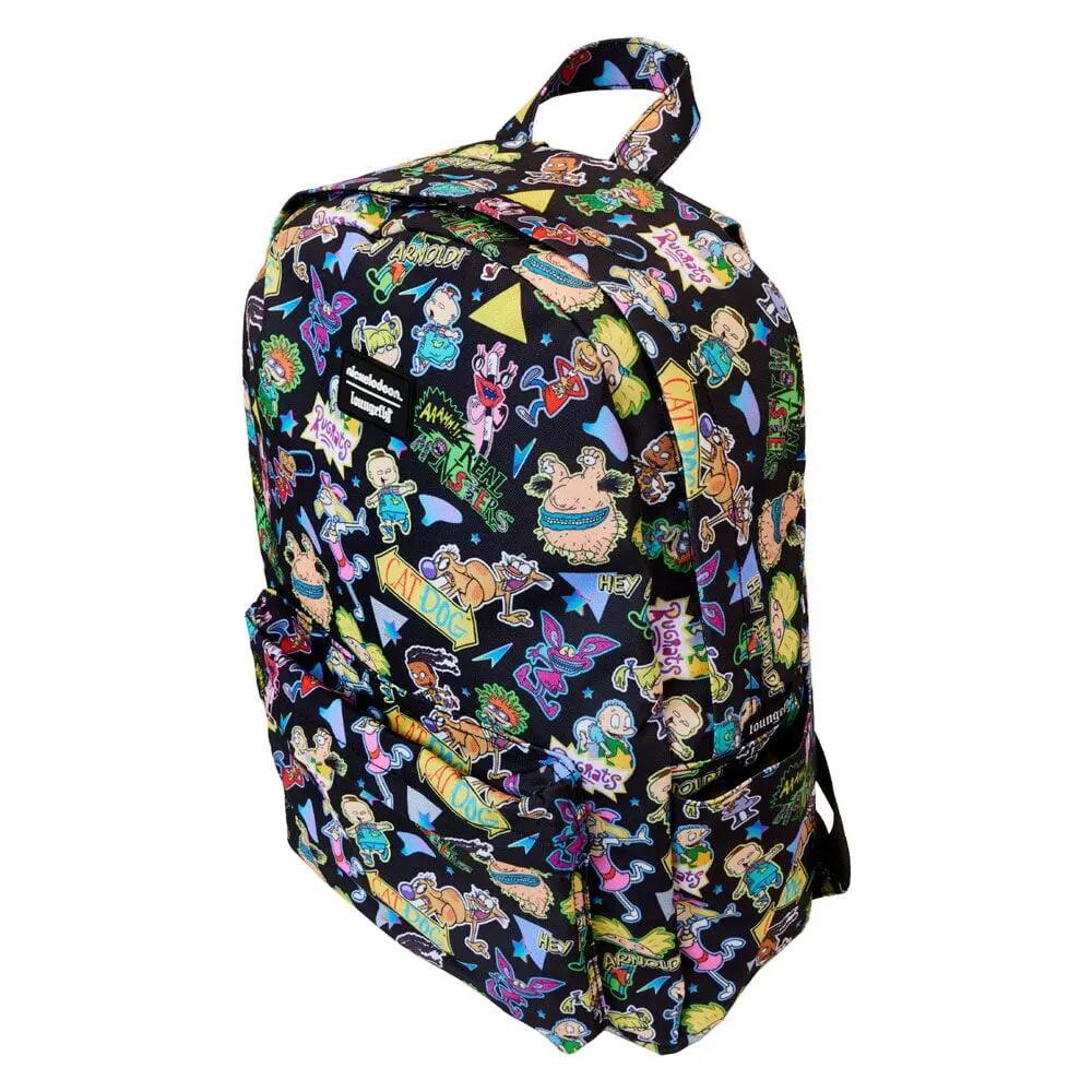 Zaino Nickelodeon per adulti in nylon con tasca frontale, nero, 43 cm 4/4