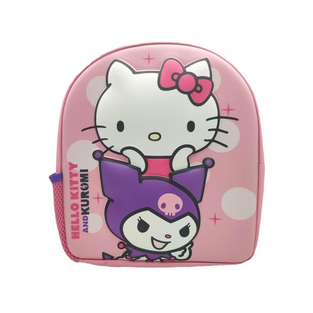 Zaino per bambini Kuromi e Hello Kitty 3D, 30 cm, rosa e viola 2/2