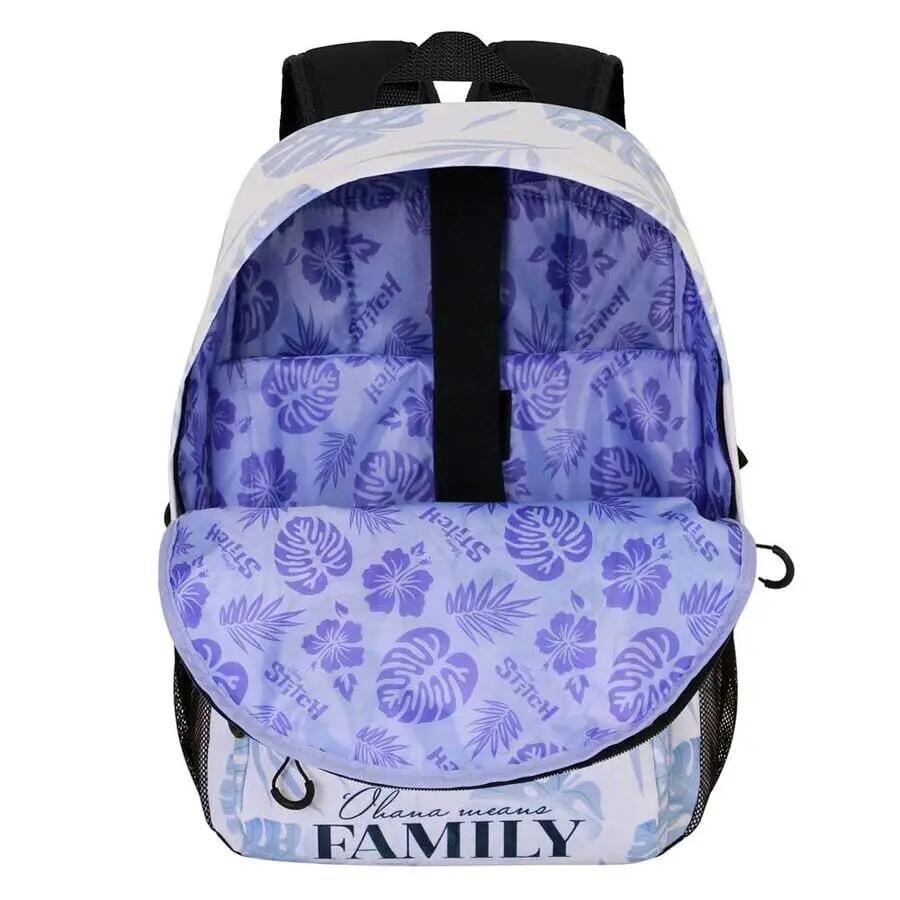 Zaino per bambini Stitch, 44 cm, con tasche frontali e portaborraccia, azzurro. 3/4