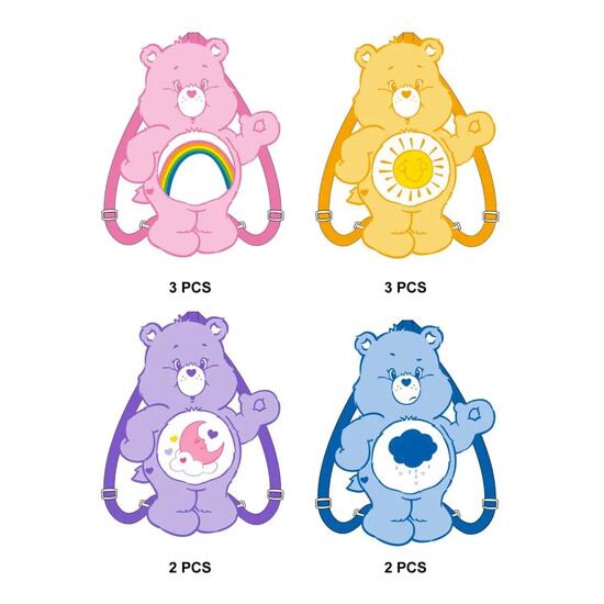 Sac à dos pour enfants Care Bears en peluche douce avec bretelles réglables