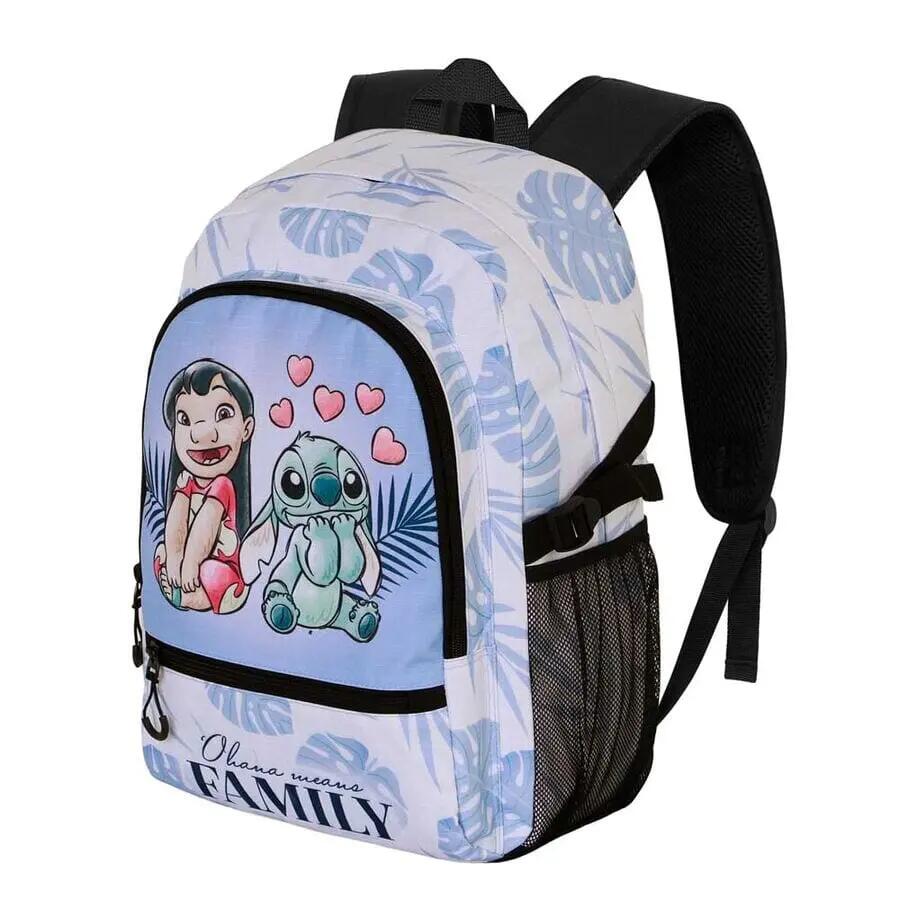 Zaino per bambini Stitch, 44 cm, con tasche frontali e portaborraccia, azzurro. 2/4