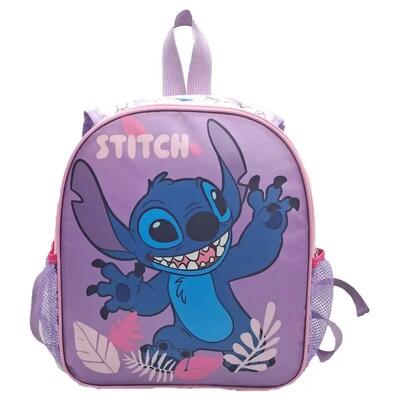 Zaino Wish 3D per bambini con cerniera e tasche laterali in rete viola