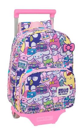 Sac à dos Hello Kitty pour enfant en similicuir rouge avec bretelles réglables